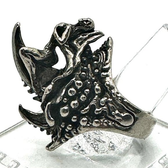 Axel Stocks Very Fine Girl on Spikes Ring Signed Unisex SZ US 10 Metal Messiah - Picture 1 of 13